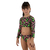Biquíni Cropped WLS Modas Manga Longa Infantil Ana Conjunto Infantil