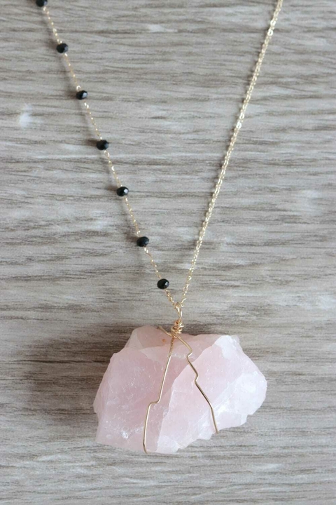 Colar Quartzo Rosa
