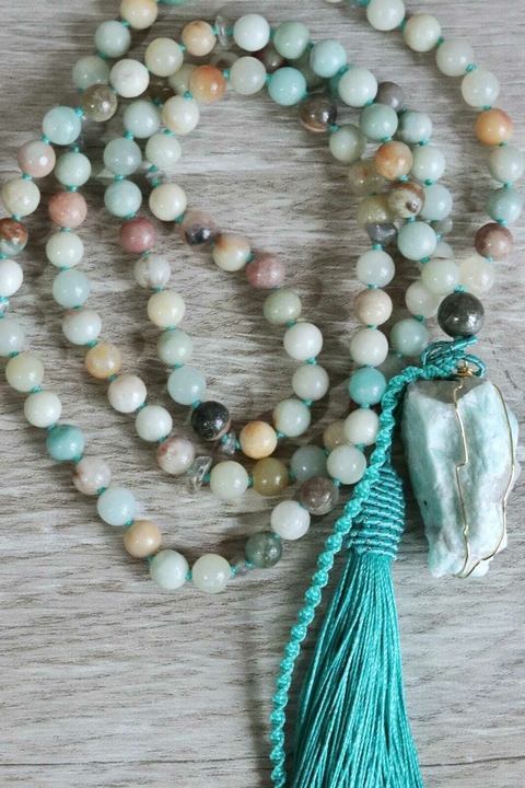 Japamala Amazonita (108 contas)