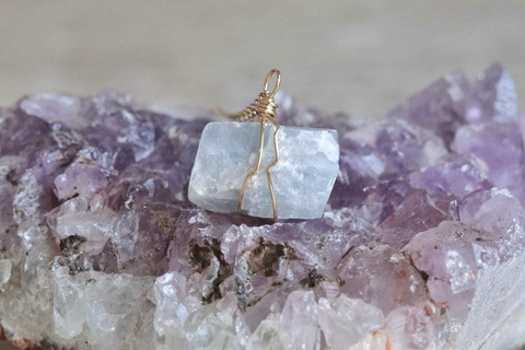 Marca-página cristalino ✧Calcita Azul✧