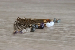 Hairpin Selenita Branca (Cristal em esfera de 8mm) - loja online