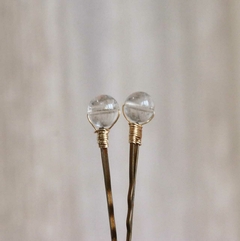 Hairpin Quartzo Claro (Cristal em espera de 8mm)