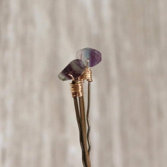 Hairpin Fluorita (Cristal em cascalho)