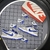 Dunk Low Cinza Branco e Azul