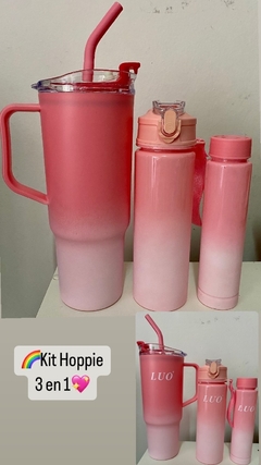 Kit x 3 Hoppie 3 en 1 ( Vaso, botellas) Colores variados en internet