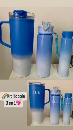 Kit x 3 Hoppie 3 en 1 ( Vaso, botellas) Colores variados