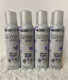 Glitter aerosol Cherimoya plateado