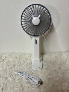 Ventilador mini con luz recargable