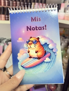 Libreta anotador capibara hojas blancas lisas - comprar online