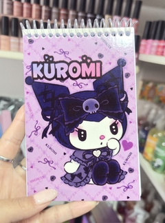 Libreta anotador kuromi hojas blancas lisas