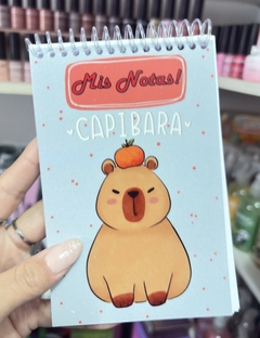 Libreta anotador capibara hojas blancas lisas en internet