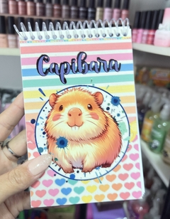 Libreta anotador capibara hojas blancas lisas - tienda online