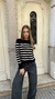 Sweater STRIPES negro