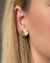 Brinco Meio Leque - Banhado a ouro 18k