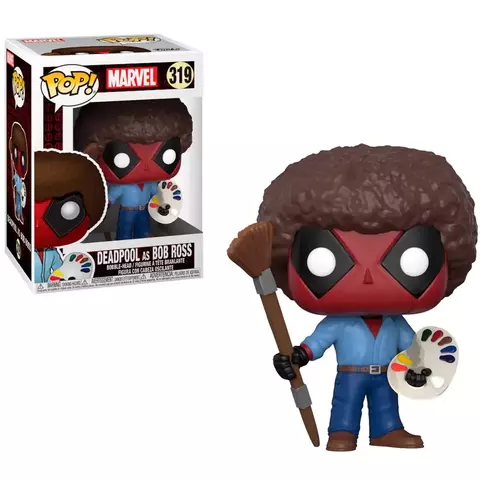 FUNKO POP MARVEL DEADPOOL - DEADPOOL AS BOB ROSS 319 NOVO ORIGINAL - comprar online