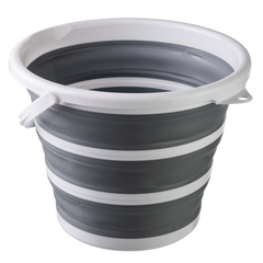 Balde Dobrável Retrátil 10 Litros Bompack- CINZA