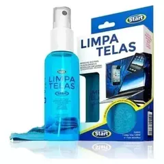 Limpa Telas Start 120ml Pano Microfibra Celular Tv Notebook