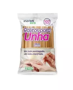 Palitos Para Unhas Palitos Manicure De Bambu 100Un Inoven