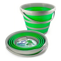Balde Dobrável Retrátil 10 Litros Bompack - VERDE