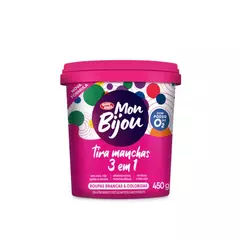 Tira Manchas Em Pó Mon Bijou Roupas Brancas e Coloridas 450g