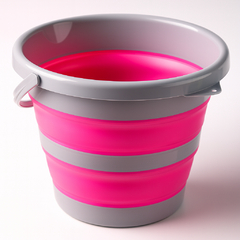 Balde Dobrável Retrátil 10 Litros Bompack - Rosa