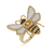 Anel Honey com madrepérola e zircônias Pink | Yellow | Cristal banhados em Ouro 18k (ajustável) - comprar online