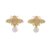 Bug Cravejado no Cristal e detalhe Pérola Banhado em ouro - comprar online