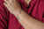 Pulseira choker com fecho com barra em T pingente Rolo O-ring fivela banhada ródio branco