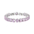 Pulseira com cristal lilás banhada em ródio - comprar online
