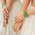 Pulseira Maxi Light Green banhado em ródio - comprar online