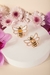 Brinco Bee Cravejado em Zirconias Yellow detalhes em madreperola - comprar online