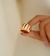 Anel Cinco faixas onduladas banhada em ouro 18k - comprar online