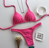 Conjunto de biquíni Cortininha com Bojo Rosa - comprar online