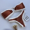Conjunto tomara que caia Saint Tropez Conhaque com Off de argola - comprar online