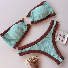 Conjunto tomara que caia Saint Tropez Frais com Marrom de argola na internet