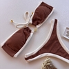 Conjunto tomara que caia Saint Tropez Marrom cocoa com Off - comprar online