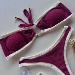 Conjunto tomara que caia Saint Tropez vinho com Off - comprar online