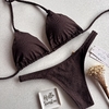 Conjunto de biquíni Cortininha com Bojo Coffee - comprar online