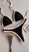 Conjunto de biquíni Cortininha com Bojo PRETO com Off Carmel - comprar online