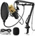 MICROFONE DE MESA PROFISSONAL LEBOOS BM800 - PARA PODCAST, PRODUÇÕES DE MUSICAS E LIVES
