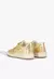 Tênis Logo Velcro Couro Dourado - Le Passione
