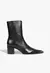 Bota Raffaela Cap Toe Couro Preta - loja online