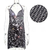 Vestido sem costas y2k metal strass, vestido de verão.