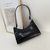 Bolsa de compras de couro retrô feminina, sacola casual bolsa de ombro.