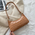 Bolsa de compras de couro retrô feminina, sacola casual bolsa de ombro.