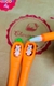 Caneta de cenoura com coelhinho - comprar online
