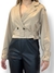 Casaco Cropped com Cinto