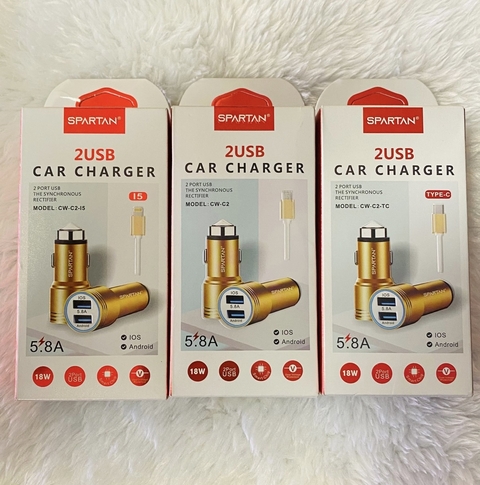 Carregador veicular turbo TIPO C / IPHONE / V8