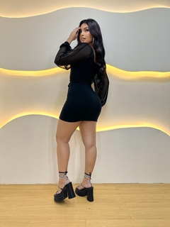 CROPPED CORSET SUPLEX COM MANGA BUFANTE TULE - Menina VIP