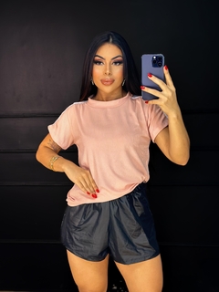 T-SHIRT CANELADA COM VIÉS - comprar online